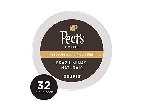 Peet's Coffee Brazil Minas Naturais Medium Roast Coffee K-Cup Coffee Pods (32 Count)