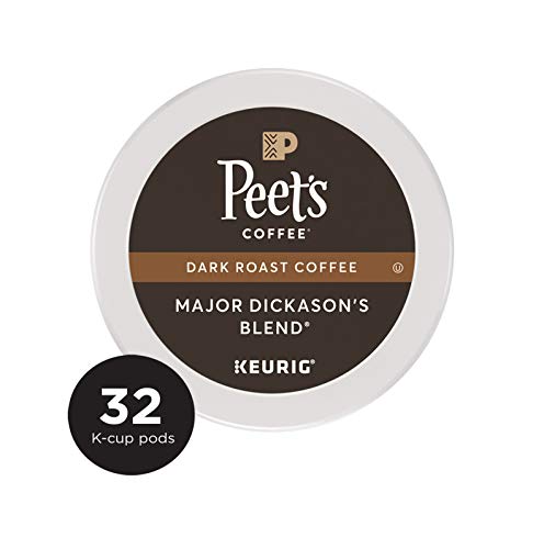 Book Cover Peet's Coffee Major Dickason's Blend, Dark Roast, 32 Count Single Serve K-Cup Coffee Pods for Keurig Coffee Maker
