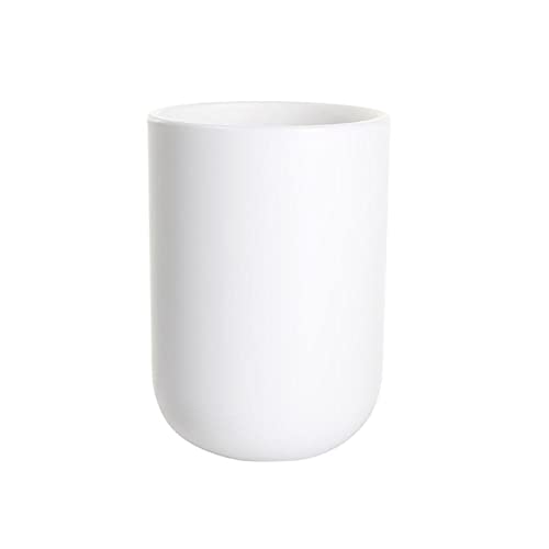 Book Cover Uviviu Bathroom Cups, Plastic Toothbrush Holder, Tumbler Cup, 350ml (White)