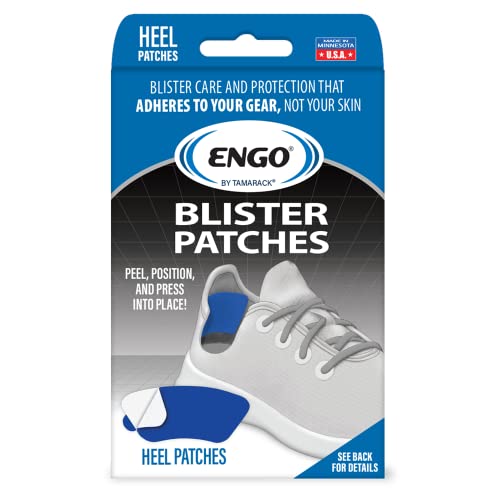 Book Cover ENGO Heel Blister Patches (2 Patches) | Tennis Shoes, Athletes, Runners, High Heels, Dress Shoes