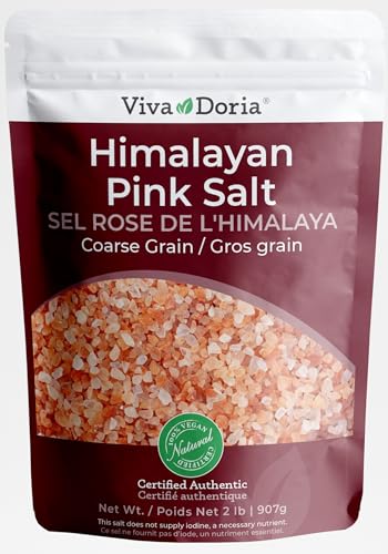 Himalayan Pink Salt Coarse Grain Crystal Sea Salt, 2 lb (907 g) Certified Authentic Salt