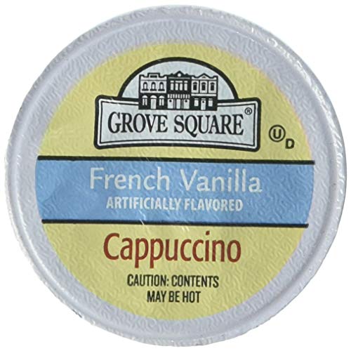 Book Cover Grove Square Cappuccino, French Vanilla, 50 Single Serve Cups (Packaging May Vary)
