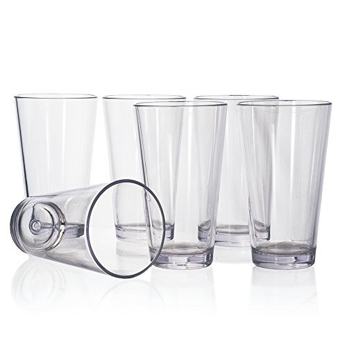 Bistro 20-ounce Premium Quality Clear Plastic Tumblers | set of 6