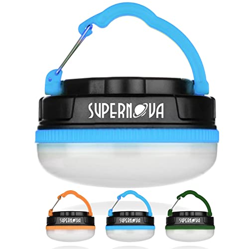 Supernova ® Halo 150 Tent Light & Camping Lantern, Versatile Hanging Lantern & Camping Light for Backpacking Gear, Emergency Kits, Hurricanes, Storms & Power Outages (Blue, Batteries Included)