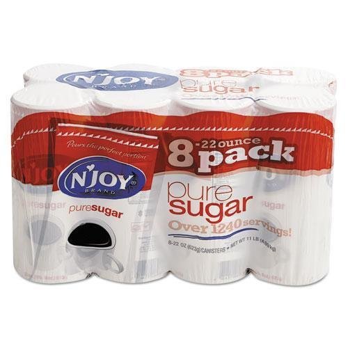N`Joy 827820 Pure Sugar Cane, 22 oz Canisters, 8 per Carton by N`Joy