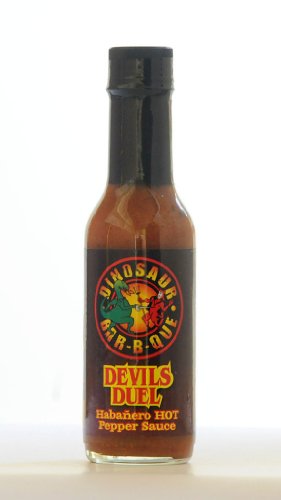 Book Cover Devil's Duel Hot Sauce- 5oz. Net weight bottle by Dinosaur Bar-B-Que