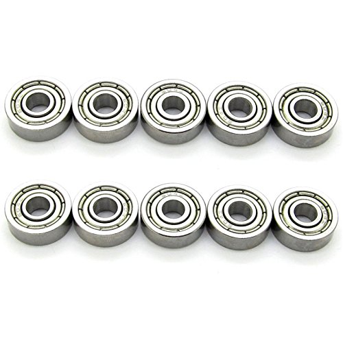4x12x4mm Miniature Deep Groove Ball Bearing Steel Model Bearings 604Z 604ZZ 80014 Pack of 10