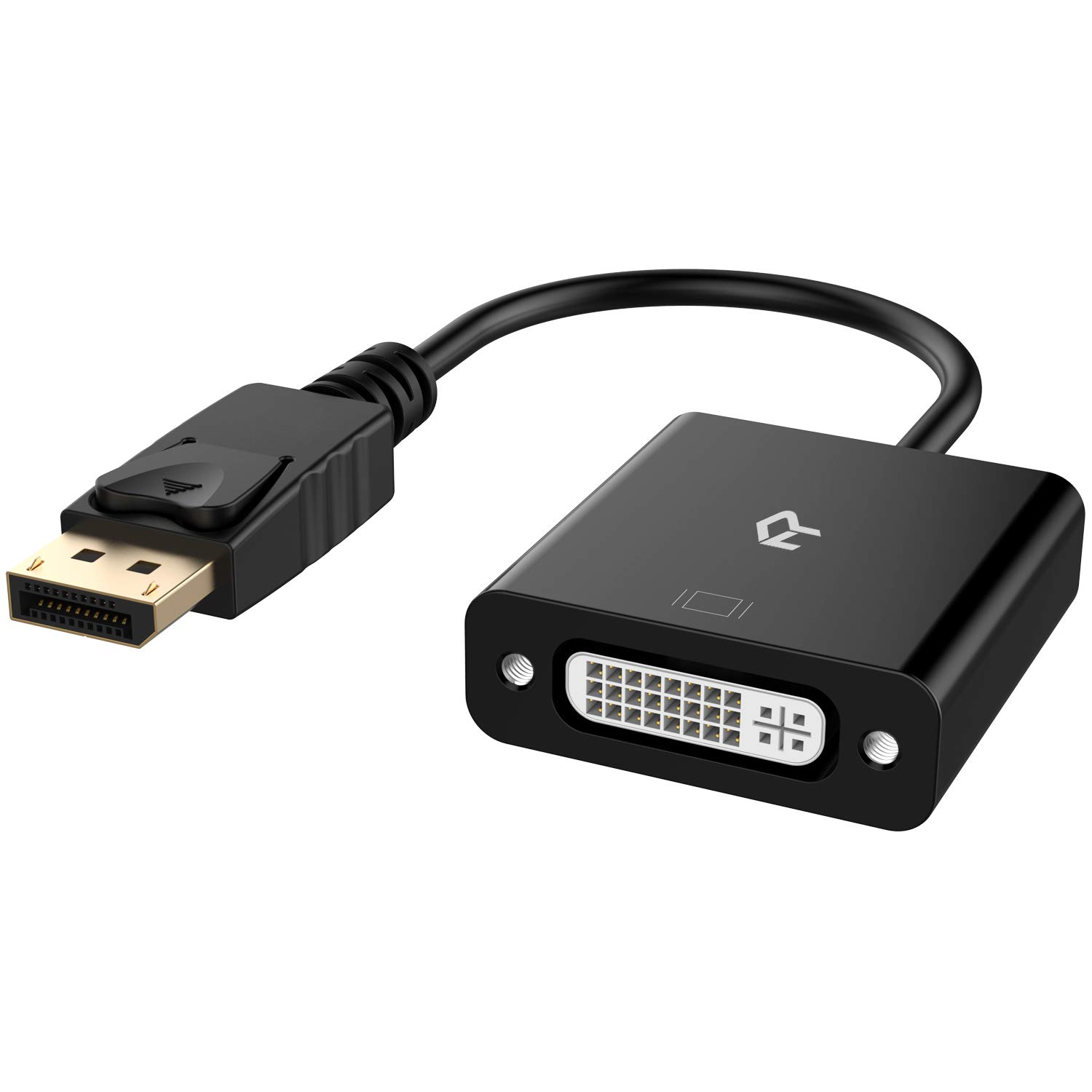 Book Cover Rankie DP to DVI Adapter, Gold Plated DisplayPort to DVI Male to Female Converter (Black)