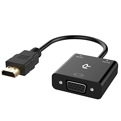 Book Cover Rankie HDMI to VGA Adapter with 3.5mm Audio Port - Black