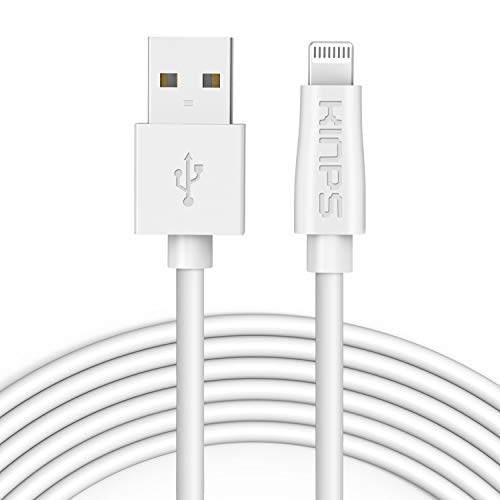 Book Cover KINPS MFi Certified Lightning to USB Cable iPhone Charger Cord (10ft/3m) Super Long Compatible with iPhone 12/11/Xs/XS Max/XR/X/8/8 Plus/7/7 Plus/6S/6S Plus/6/6 Plus/SE, iPad (White)