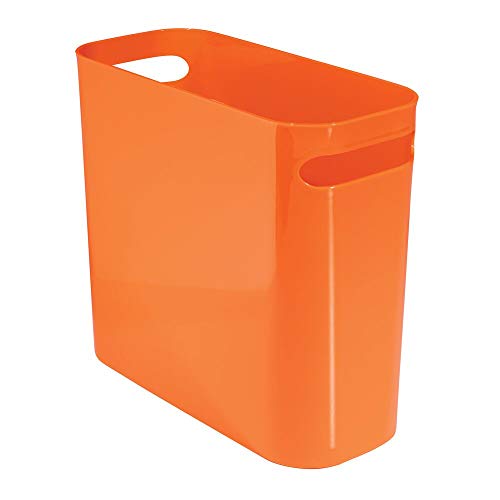 Book Cover mDesign Wastebasket Bin - 27.5 cm length x 12.5 cm width x 25.5 cm, Orange
