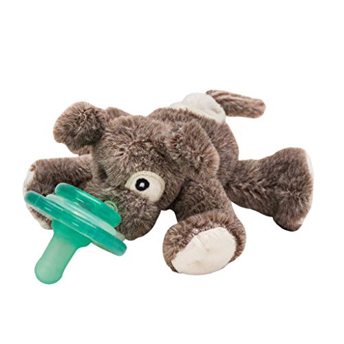 Nookums Paci-Plushies Puppy Buddies - Pacifier Holder (Plush Toy Includes Detachable Pacifier, Use with Multiple Brand Name Pacifiers)
