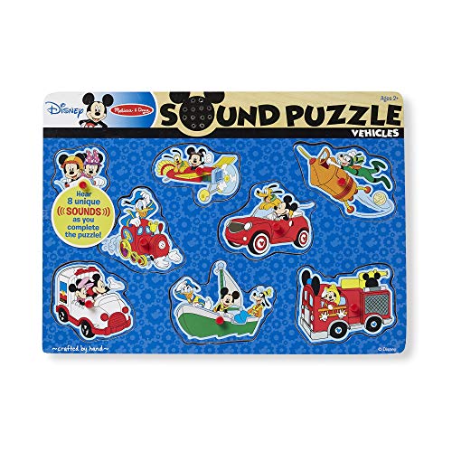 Book Cover Melissa & Doug Mickey Mouse & Friends Vehicles Wooden Sound Puzzle