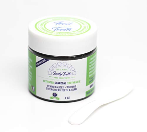 Charcoal Toothpaste XTRA Whitening toothpaste - by Lucky Teeth - all Natural, Organic, Remineralizing and Fortifying