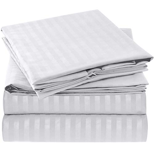 Book Cover Mellanni Queen Sheet Set - Hotel Luxury 1800 Bedding Sheets & Pillowcases - Extra Soft Cooling Bed Sheets - Deep Pocket up to 16