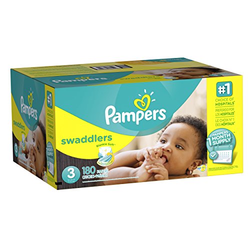 Book Cover Pampers Swaddlers Disposable Baby Diapers Size 3, One Month Supply, 180 Count