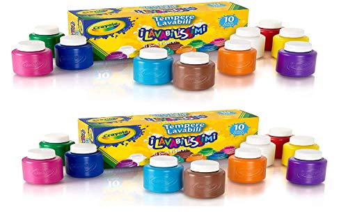 Book Cover Crayola Washable Kids' Paint, Assorted Colors 10 ea (Pack of 2)
