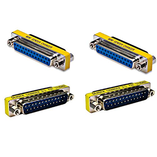 Top-Longer 25 Pin 2 Male to Male 2 Female to Female Parallel DSUB Gender Changer Adapter - DSUB - IEEE-1284 - D25 - Cable Converter - Port Adapter