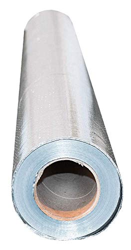US Energy Products 250sqft (4ft Wide) of NASA TECH Commercial Grade Perforated Platinum No Tear Green Energy Radiant Barrier Reflective Insulation Solar Attic Foil Roof Attic House Wrap SCIF RIFD