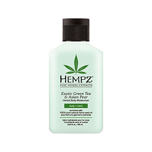 Book Cover Hempz Exotic Natural Herbal Body Moisturizer with Pure Hemp Seed Oil, Green Tea and Asian Pear, 2.25 Fluid Ounce - Pure, Nourishing Vegan Skin Lotion for Dryness and Flaking with Acai and Goji Berry