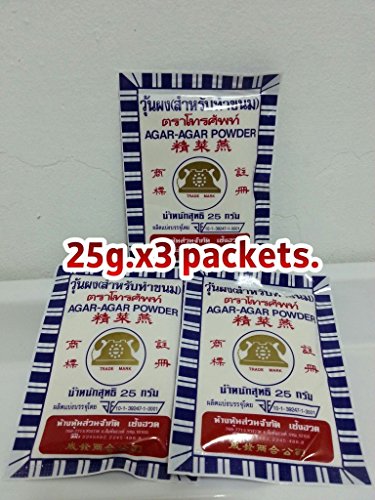 Agar Powder- Thai Thailand Asian International Food 25g.x3packets