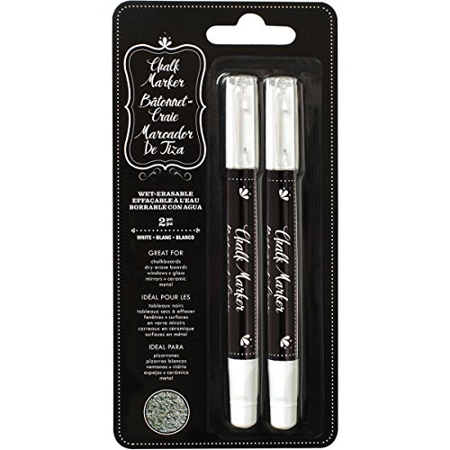 AMERICAN CRAFTS Erasable White, 2 Pack Chalk Marker,