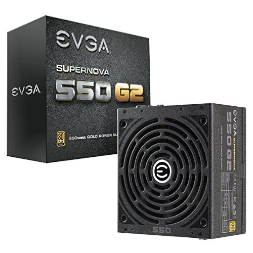 EVGA SuperNOVA 550 G2, 80+ GOLD 550W, Fully Modular, EVGA ECO Mode, 7 Year Warranty, Includes FREE Power On Self Tester Power Supply 220-G2-0550-Y1,Black