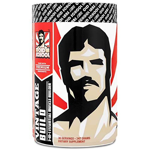 Vintage Build Post Workout BCAA, Creatine, L-Glutamine - The Essential 3-in-1 Muscle Building Recovery Powder for Men and Women (Lemon Lime) - Keto Friendly - 347 Grams - 30 Servings