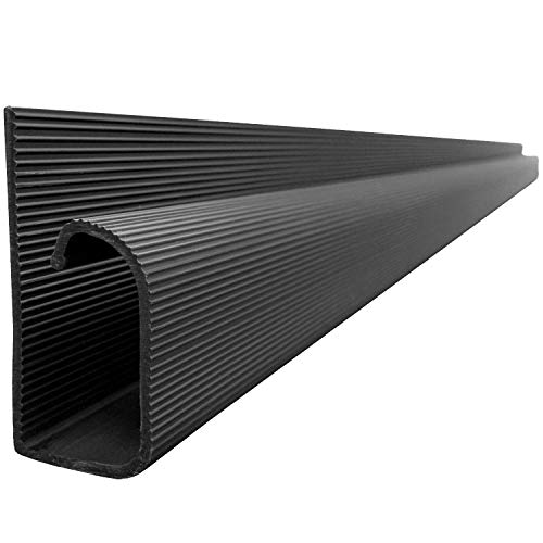 Electriduct Large J Channel Cable Raceway Self Adhesive Desk Cord Organizer and Wire Manager - Black - 48" (4 Feet) - 3 Pack