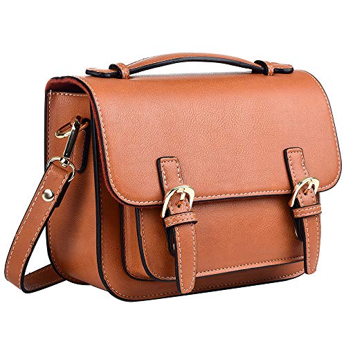 Katia Camera Bag Compatible for Fujifilm Instax Mini 11/9/ 8/ 7S/ 90 Instant Film Camera, Retro Vintage Case for Polaroid Snap Touch Canon Ivy Mini CLIQ CLIQ+ Mobile Portable Photo Printer - Brown