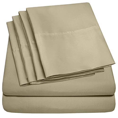 Book Cover Sweet Home Collection Bed 6 Piece 1500 Thread Count Deep Pocket Sheet Set - 2 EXTRA PILLOW CASES, VALUE, Queen, Sage