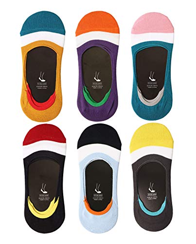 Women No Show Socks Non Slip Low Cut Shoe Liner Footies (3/4/5/6pairs Set)