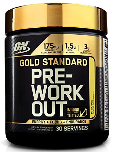 OPTIMUM NUTRITION Gold Standard Pre-Workout with Creatine, Beta-Alanine, and Caffeine for Energy, Keto Friendly, Pineapple, 30 Servings