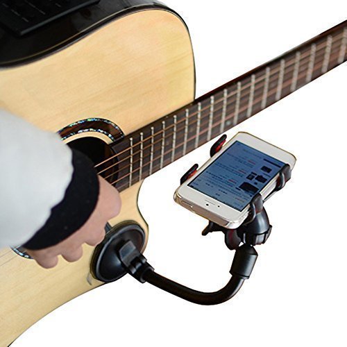 Book Cover LMS Guitar Sidekick Universal Smartphone Support Phone Holder for iPhone 6s Plus 6s 5s 5c Samsung Galaxy S6 Edge Plus S6 S5 S4 Note 5 4 LG