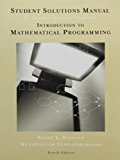 Student Solutions Manual for Winston's Introduction to Mathematical Programming: Applications and Algorithms, 4th (Operations Research) by Winston, Wayne L., Venkataramanan, Munirpallam 4th edition (2003) Paperback