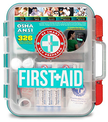 Be Smart Get Prepared First Aid Kit, Red, 327 Piece Set, 1 Count