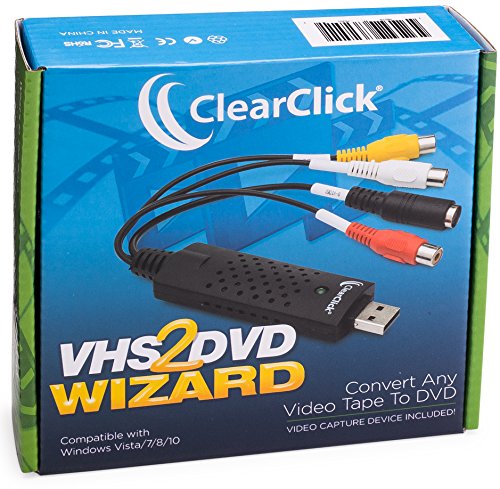 Book Cover ClearClick VHS To DVD Wizard with USB Video Grabber & Free USA Tech Support