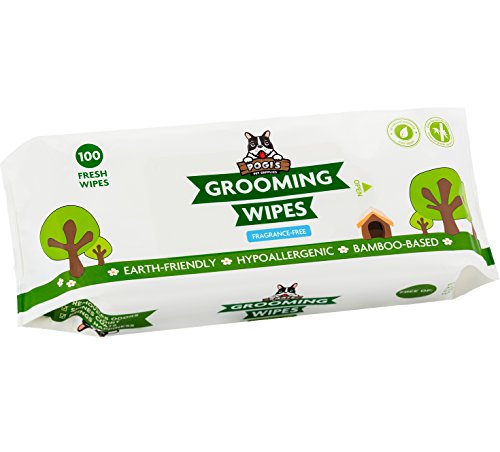 Book Cover Pogi's Grooming Wipes - 100 Deodorizing Wipes for Dogs & Cats - Large, Hypoallergenic, Fragrance-Free
