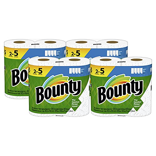 Book Cover Bounty Select-A-Size Paper Towels, White, 8 Double Plus Rolls = 20 Regular Rolls