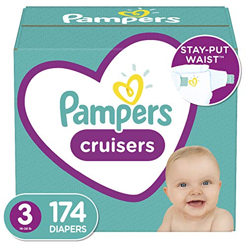 Book Cover Diapers Size 3, 174 Count - Pampers Cruisers Disposable Baby Diapers, ONE MONTH SUPPLY (Packaging May Vary)