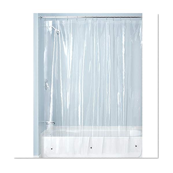 InterDesign 3.0 Liner doublure pour rideau de douche - grand rideau douche PEVA résistant à moisissure 180 -0 cm x 200 -0 cm avec 12 œillets - transparent
