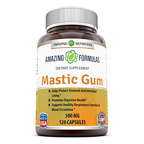 Amazing Formulas Mastic Gum 1000 mg Per Serving 120 Capsules -(Non GMO,Gluten Free)- Supports Gastrointestinal Health, Digestive Function, Immune Function and Oral Health