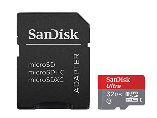 Book Cover SanDisk Ultra 32GB microSDHC UHS-I Card with Adapter, Silver, Standard Packaging (SDSQUNC-032G-GN6MA)