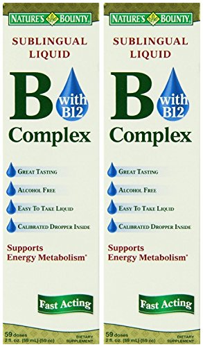 Nature's Bounty Vitamin B Complex Sublingual Liquid, 2 Ounce (Pack of 2)