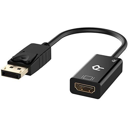 Book Cover Rankie DisplayPort (DP) to HDMI Adapter, 4K Resolution Ready Converter with Audio, Black