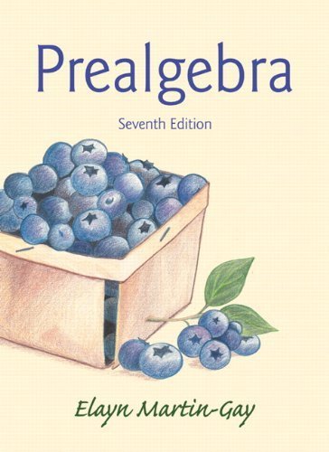 Prealgebra (7th Edition) 7th edition by Martin-Gay, Elayn (2014) Paperback