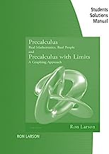 Student Study Solutions Manual for Larson/Hostetler/Edwards' Precalculus: Real Mathematics, Real People, 6th 6th edition by Larson, Ron, Hostetler, Robert P., Edwards, Bruce H. (2011) Paperback