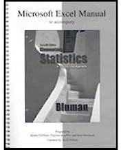 Microsoft Excel Manual Elementary Statistics: A Step-By-Step Approach 7th edition by Bluman, Allan (2008) Spiral-bound