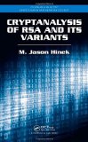 Cryptanalysis of RSA and Its Variants (Chapman & Hall/CRC Cryptography and Network Security Series) 1st edition by Hinek, M. Jason (2009) Hardcover