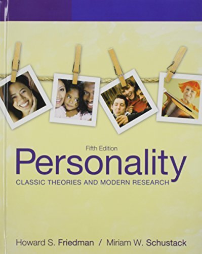 Personality: Classic Theories and Modern Research, Personality Reader, The, and MyPsychKit (5th Edition) 5th edition by Friedman, Howard S., Schustack, Miriam W. (2011) Hardcover